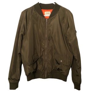 Olive Green Bomber Jacket